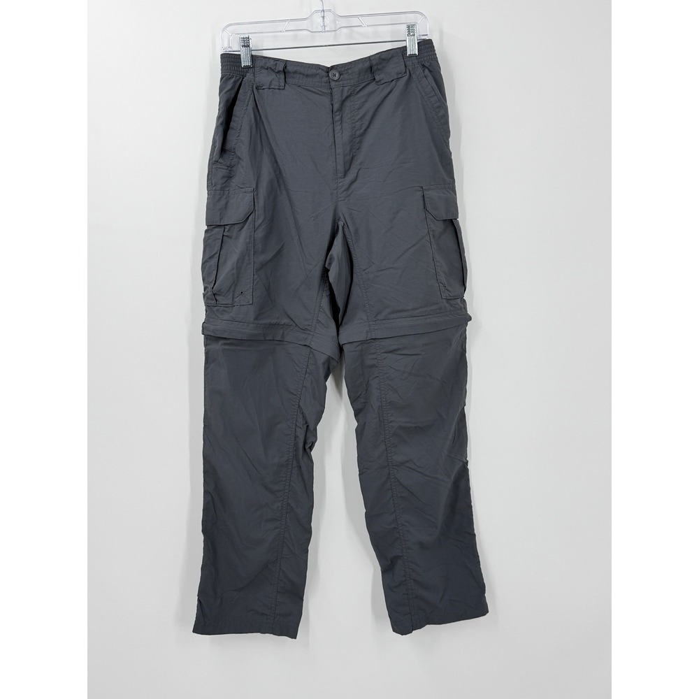 Columbia Convertible Cargo Pants Mens sz S Gray Gorpcore Hiking Camping